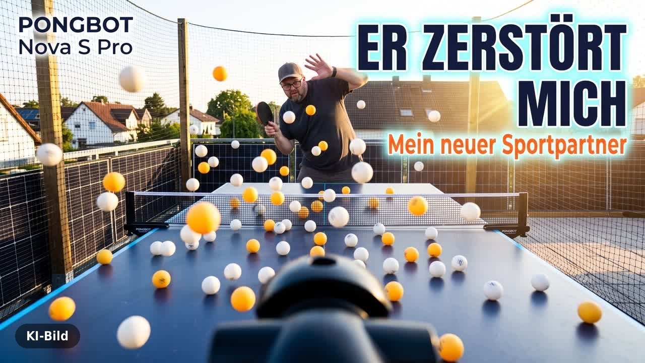Vorschaubild zum Video über den Tischtennisroboter PongBot Nova S Pro