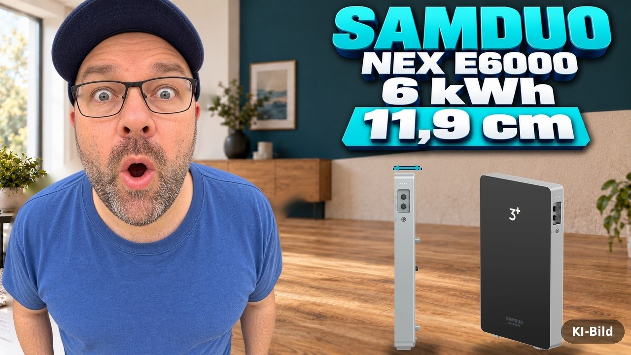 Video: SAMDUO Nex E6000 im Test: Nur 11,9 cm dünn – was taugt der flache Heimspeicher? #SAMDUO #NexE6000